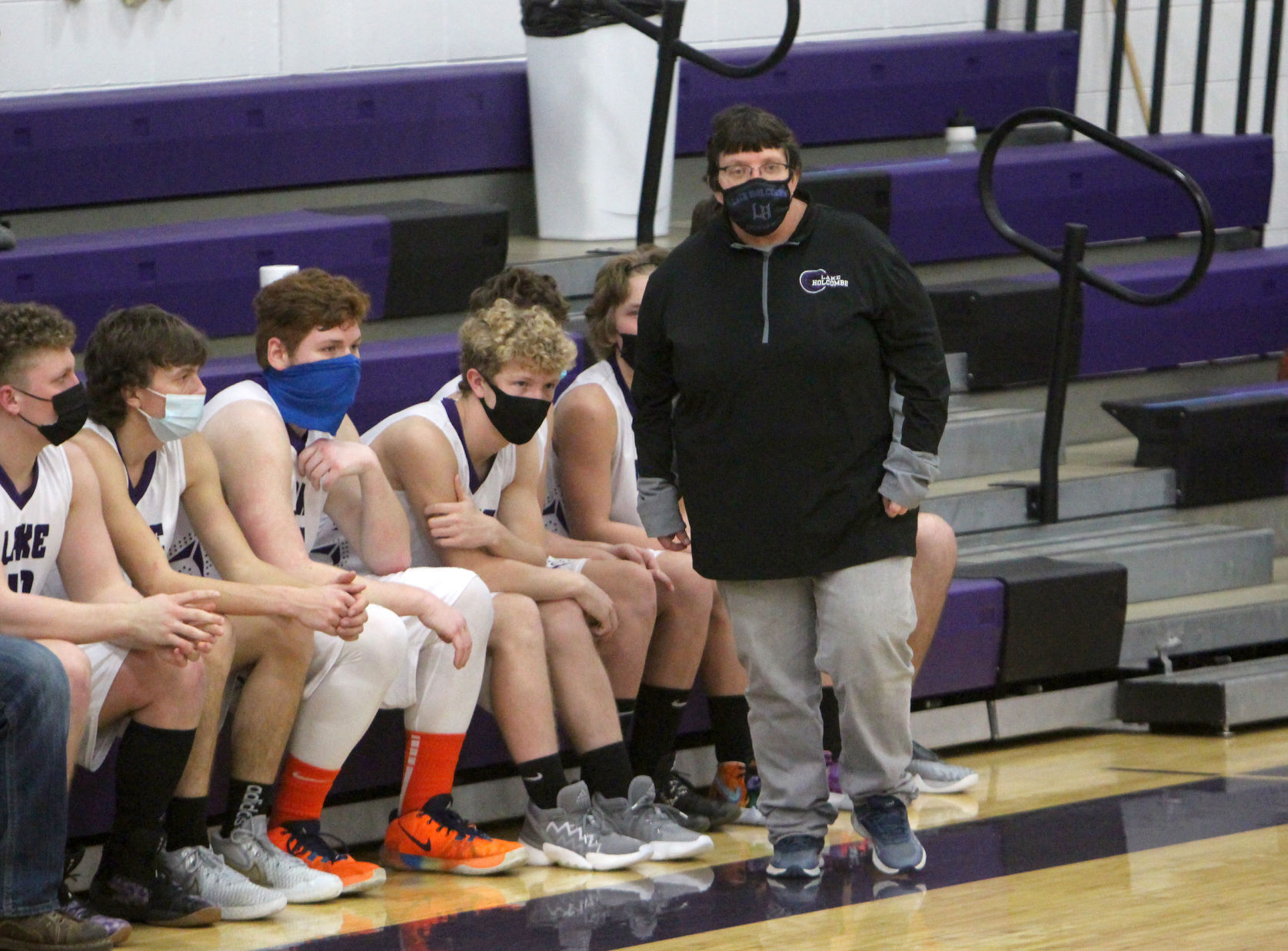 Winter at Lake Holcombe boys basketball 1-5-21
